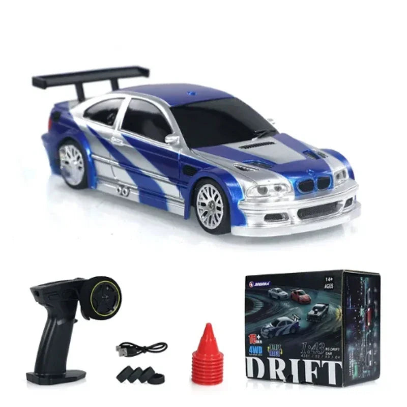 2.4G RC Drift Car 1/43 Remote Control High Speed Four Wheel Drive Racing Car